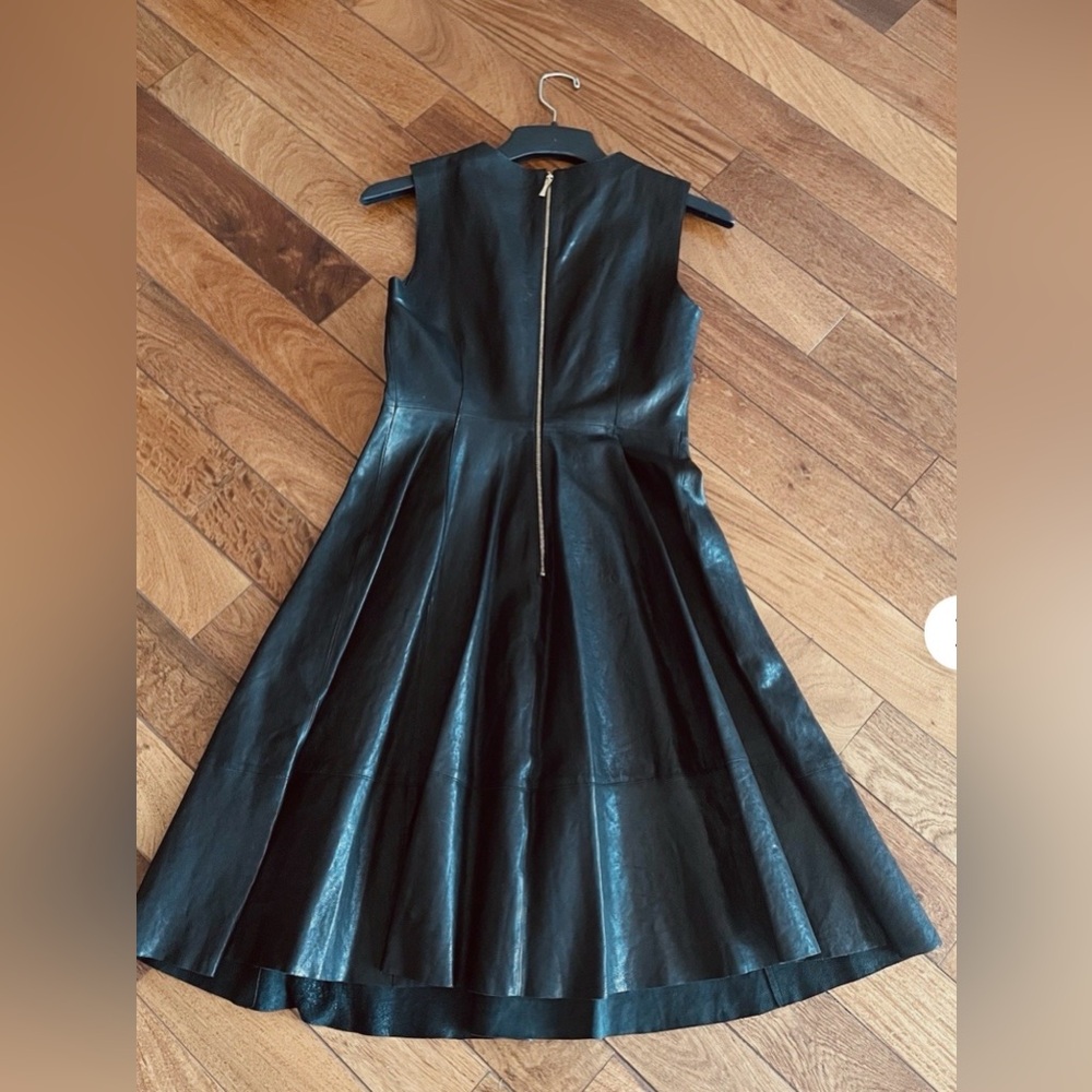 Kate Spade Black Leather Sleeveless Dress - Picture 4 of 7